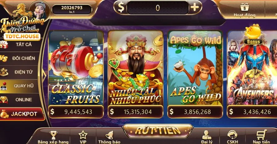 Giao diện tổng quan nền tảng banca90 xổ số